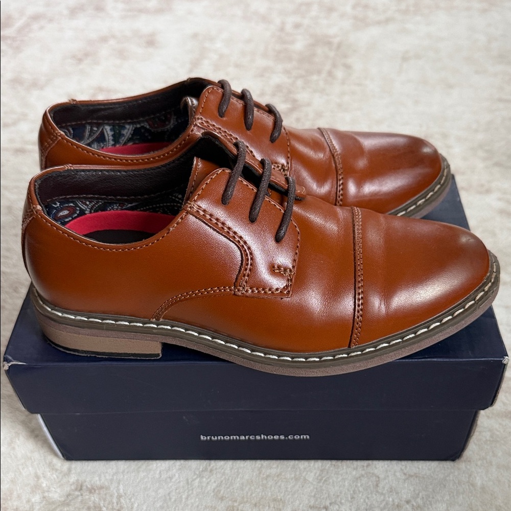 Bruno Marc Kids' Brown Dress Shoes - Picture 6 of 10